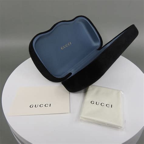 Gucci Sunglasses Eyeglasses Case Black Velvet Clamshell